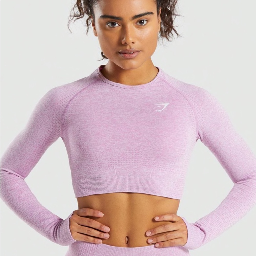 Gymshark VITAL SEAMLESS LONG SLEEVE CROP TOP